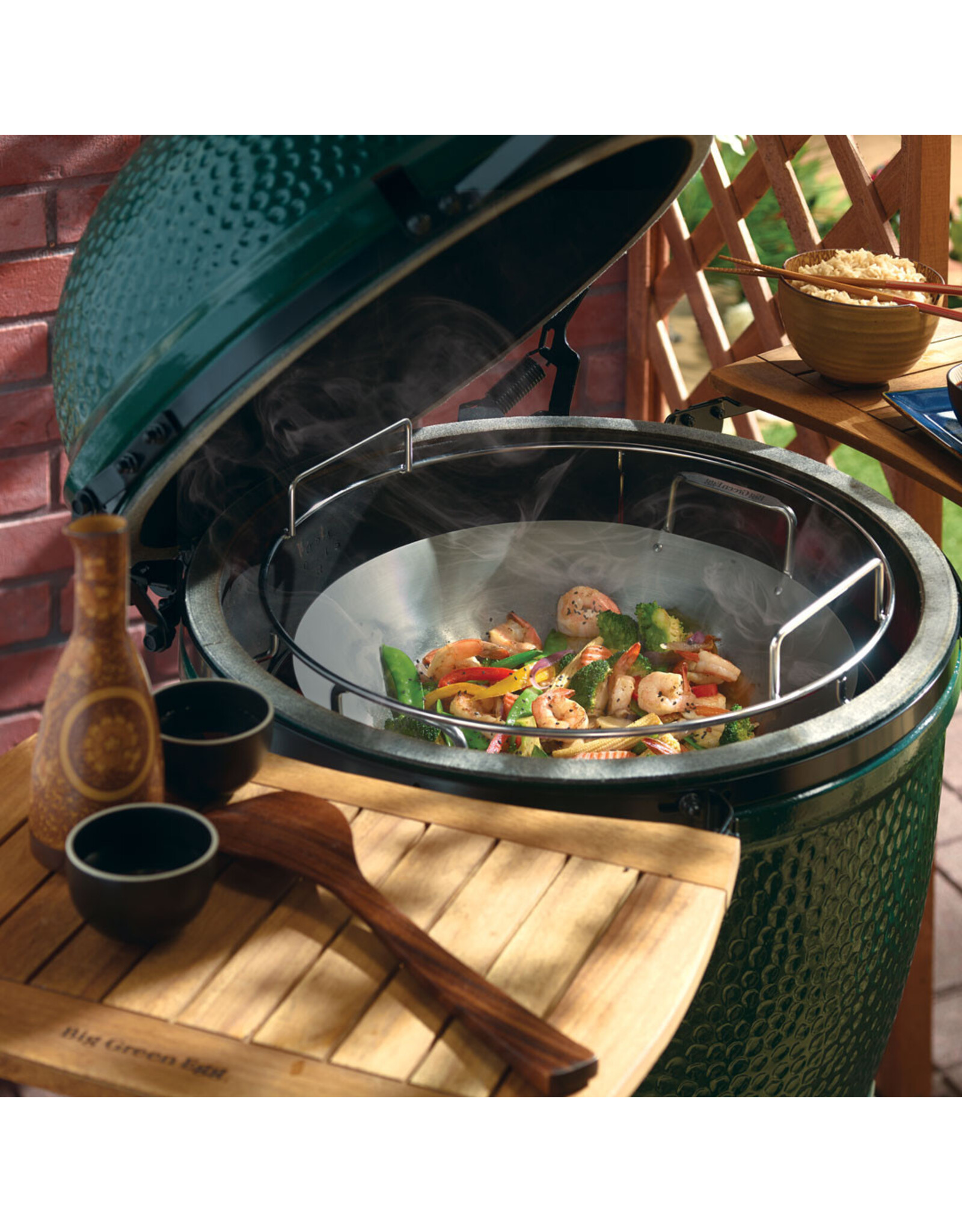 Big Green Egg Big Green Egg - Carbon Steel Grill Wok w/ Bamboo Spatula – 120779