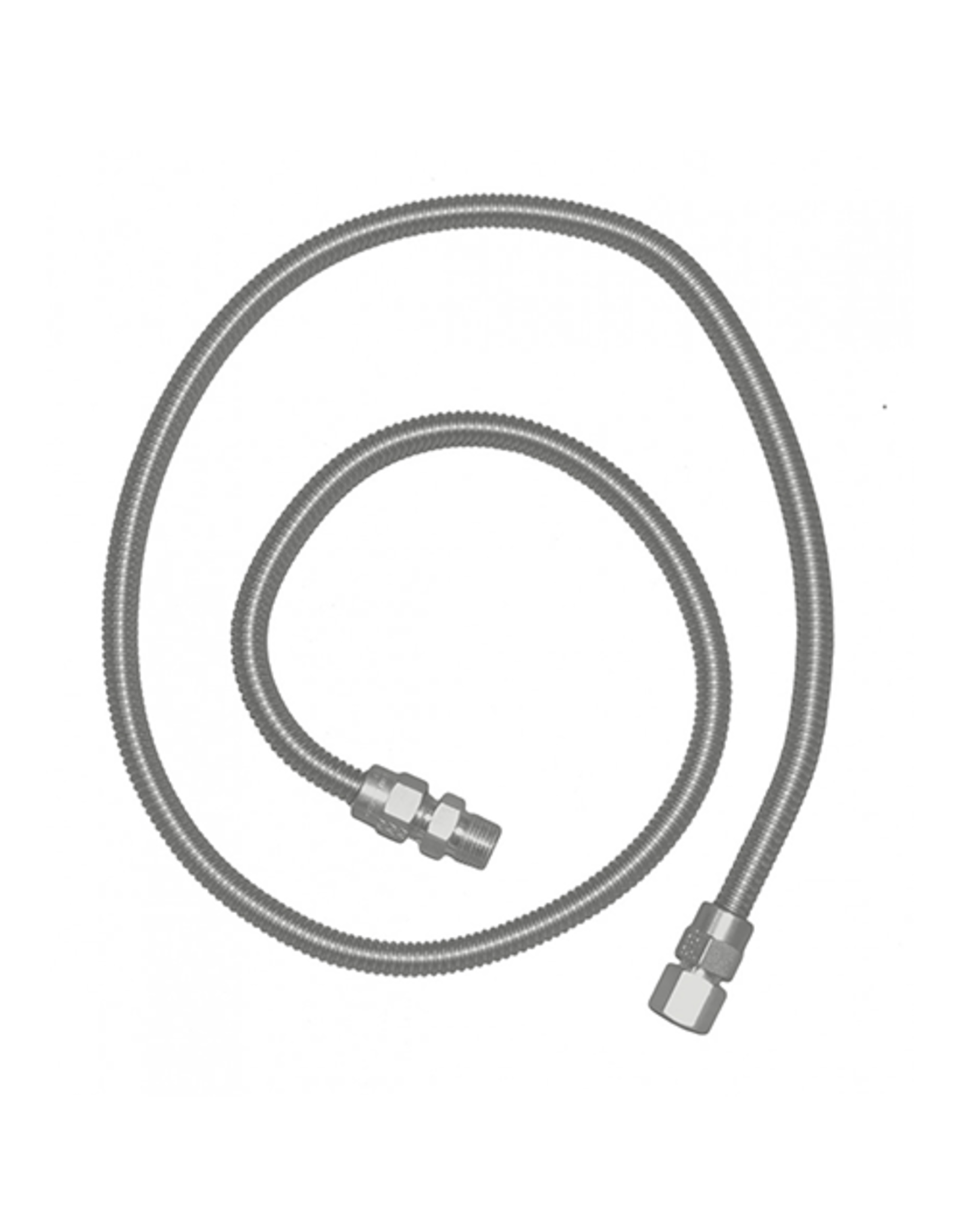 Renaissance Cooking Systems Renaissance 36" Stainless Flex Hose, 1/2" Female Flares W/ Adapters - SSFLEX8436