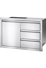 Napoleon Napoleon 36" X 24" Stainless Steel Single Door and Triple Drawer - BI-3624-1D3DR