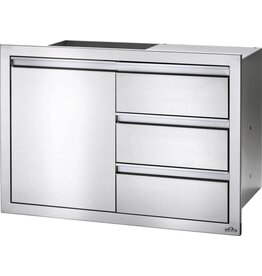 Napoleon Napoleon 36" X 24" Stainless Steel Single Door and Triple Drawer - BI-3624-1D3DR