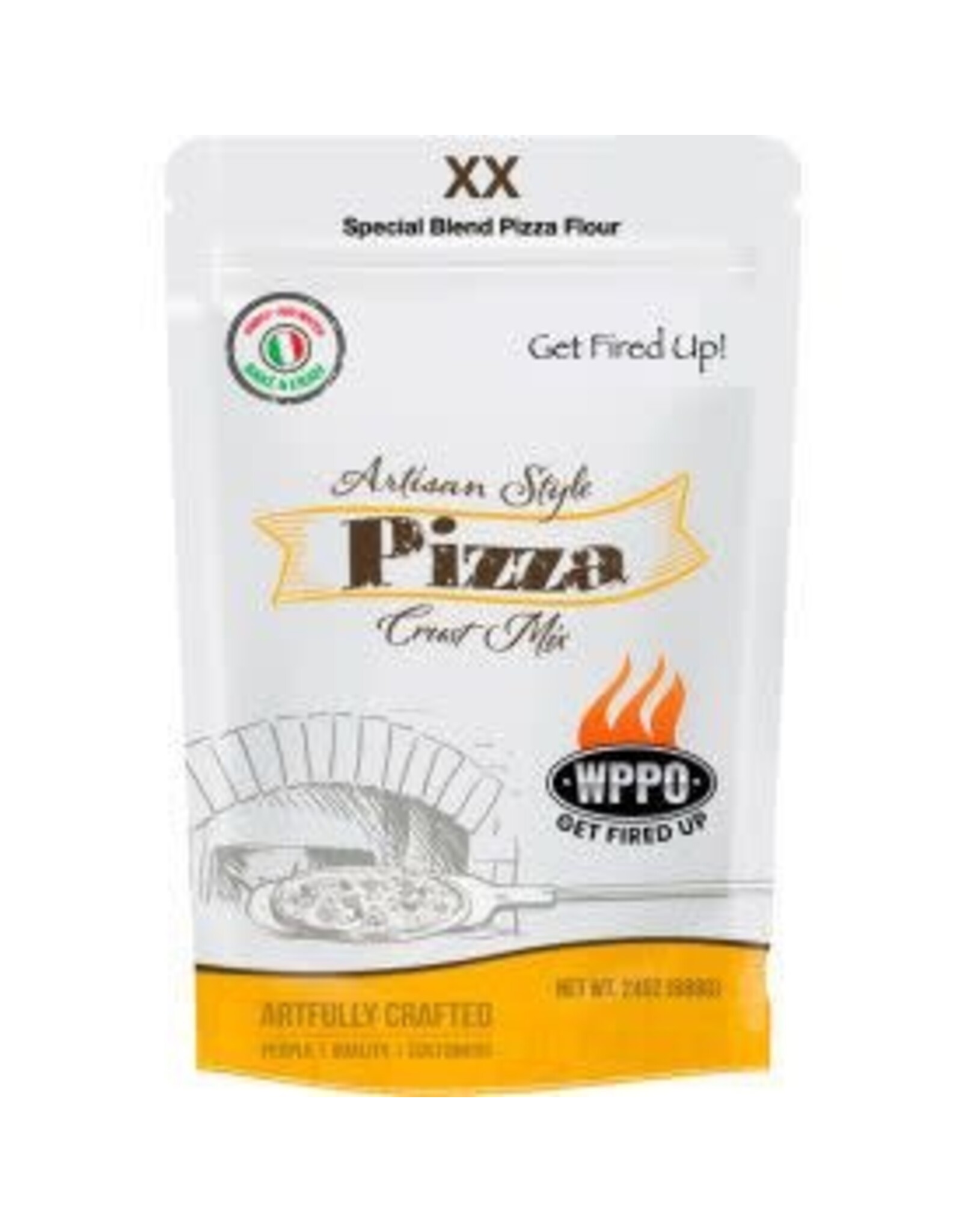 WPPO WPPO Pizza Crust Mix, Artisan Style, Ready in 20 minutes, 2 Yeast Packets - WKM-XX2
