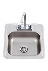 Lion Premium Grills Lion Premium Grills 15 X 15 Outdoor Rated Stainless Steel Sink With Hot/Cold Faucet - 54167