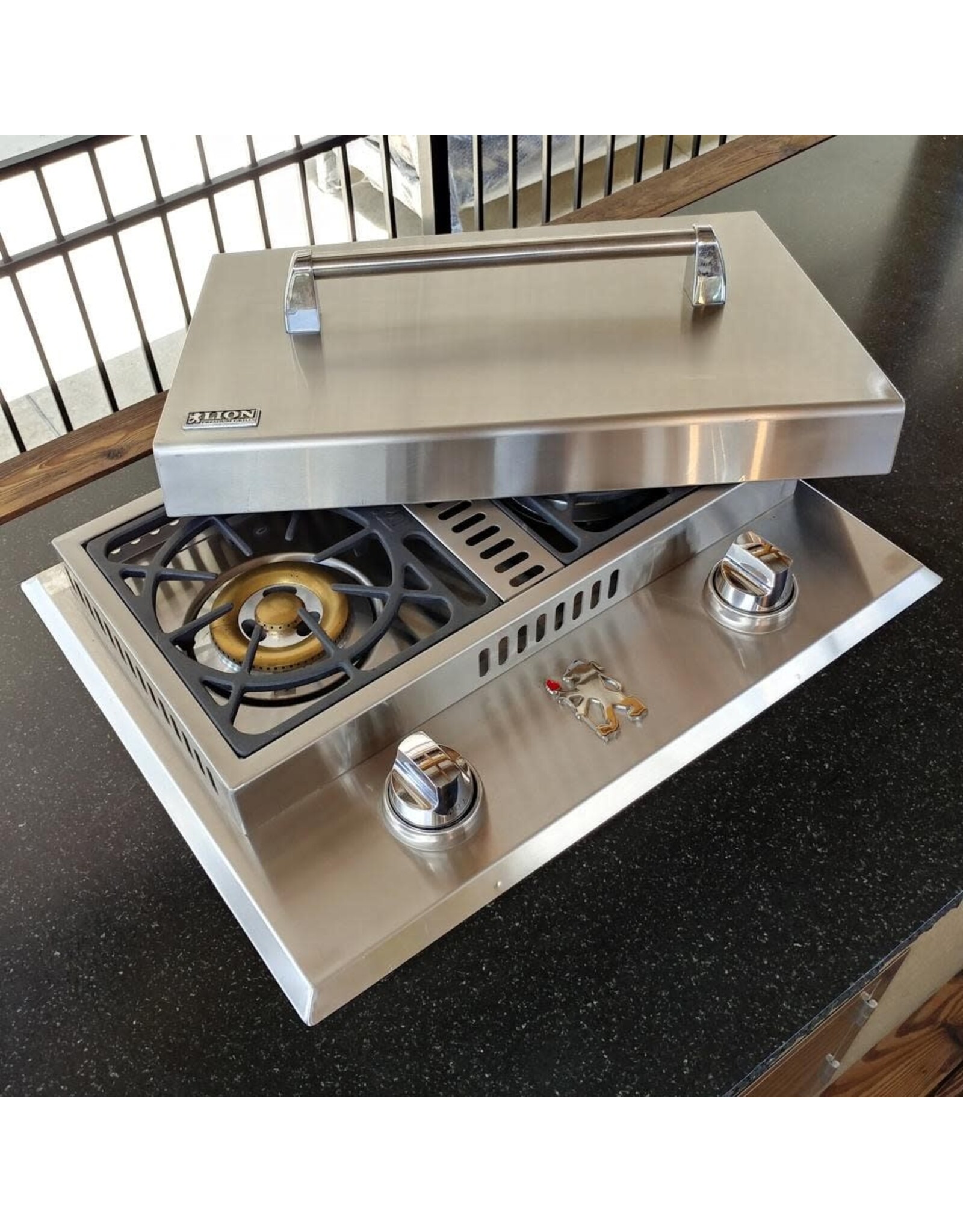 Lion Premium Grills Lion Premium Grills Stainless Steel Drop In Natural Gas Double Side Burner - L1634