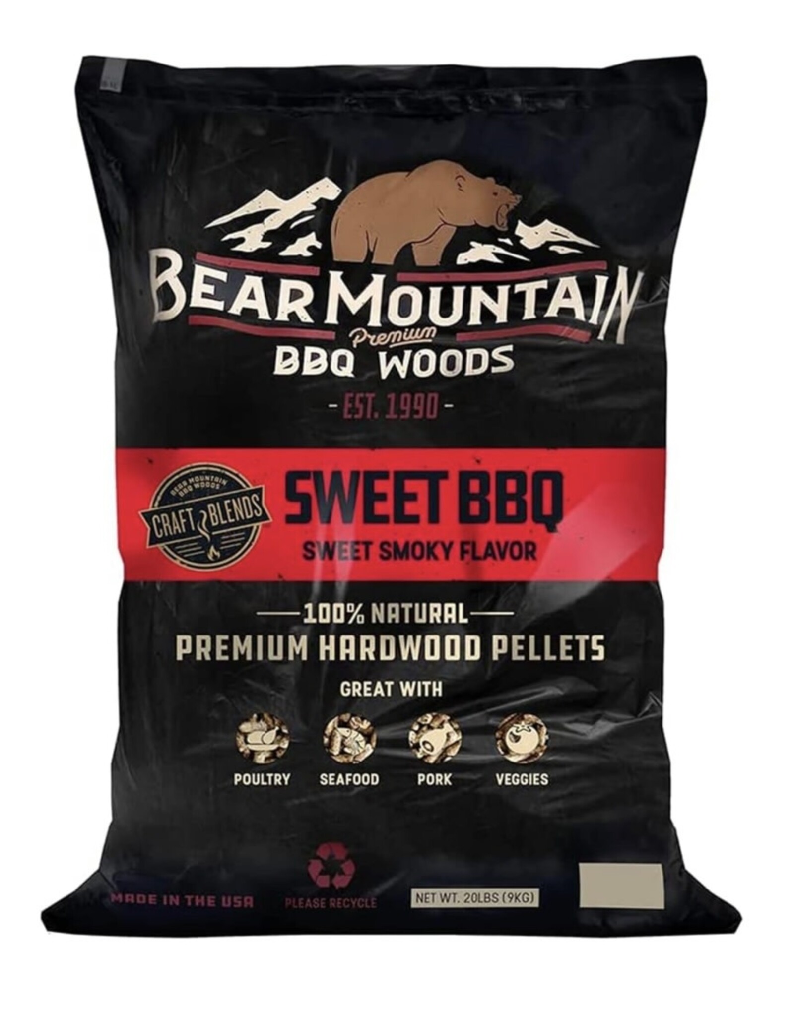 Bear Mountain Bear Mountain Sweet BBQ Pellets 20 lbs - FK92