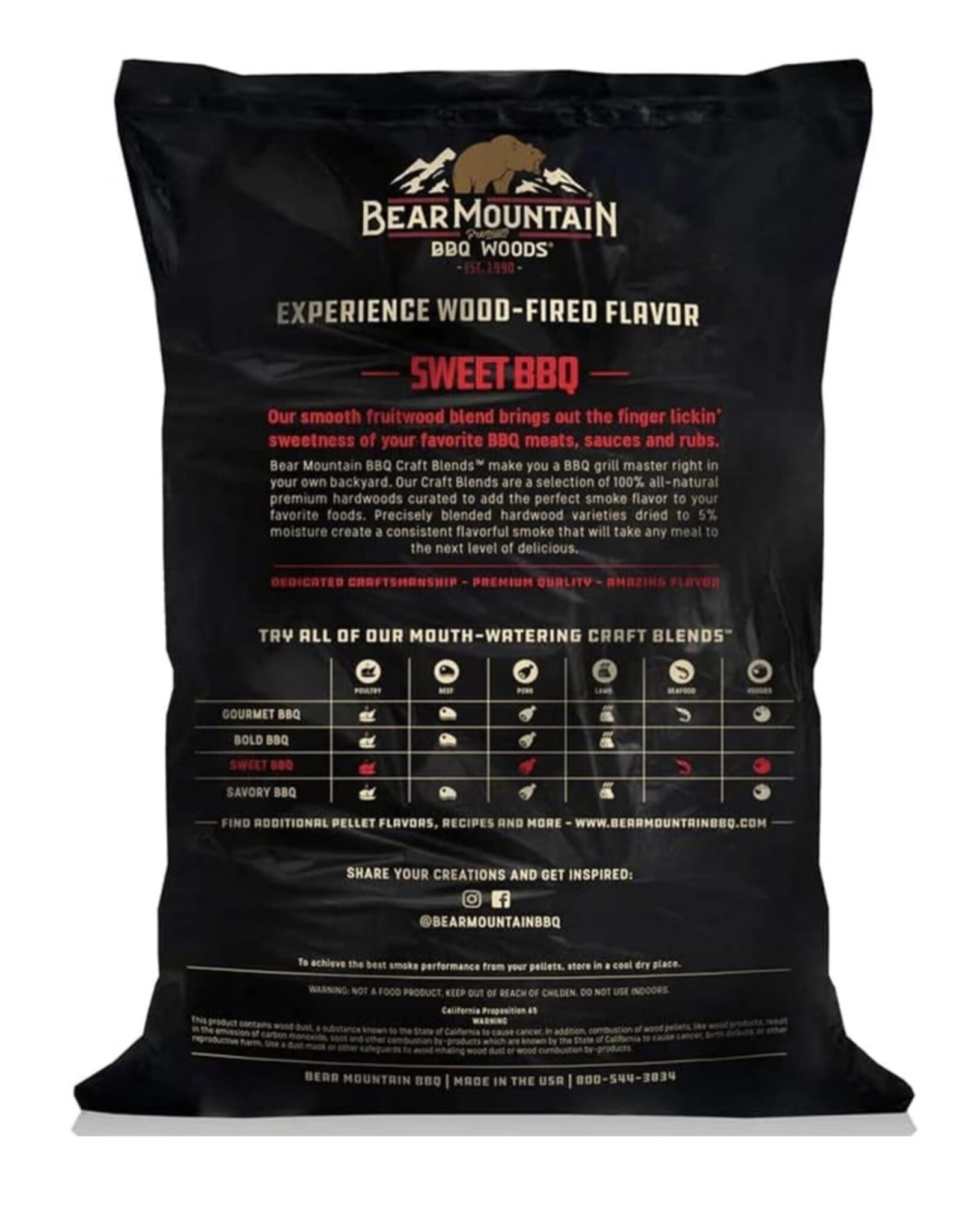 Bear Mountain Bear Mountain Sweet BBQ Pellets 20 lbs - FK92