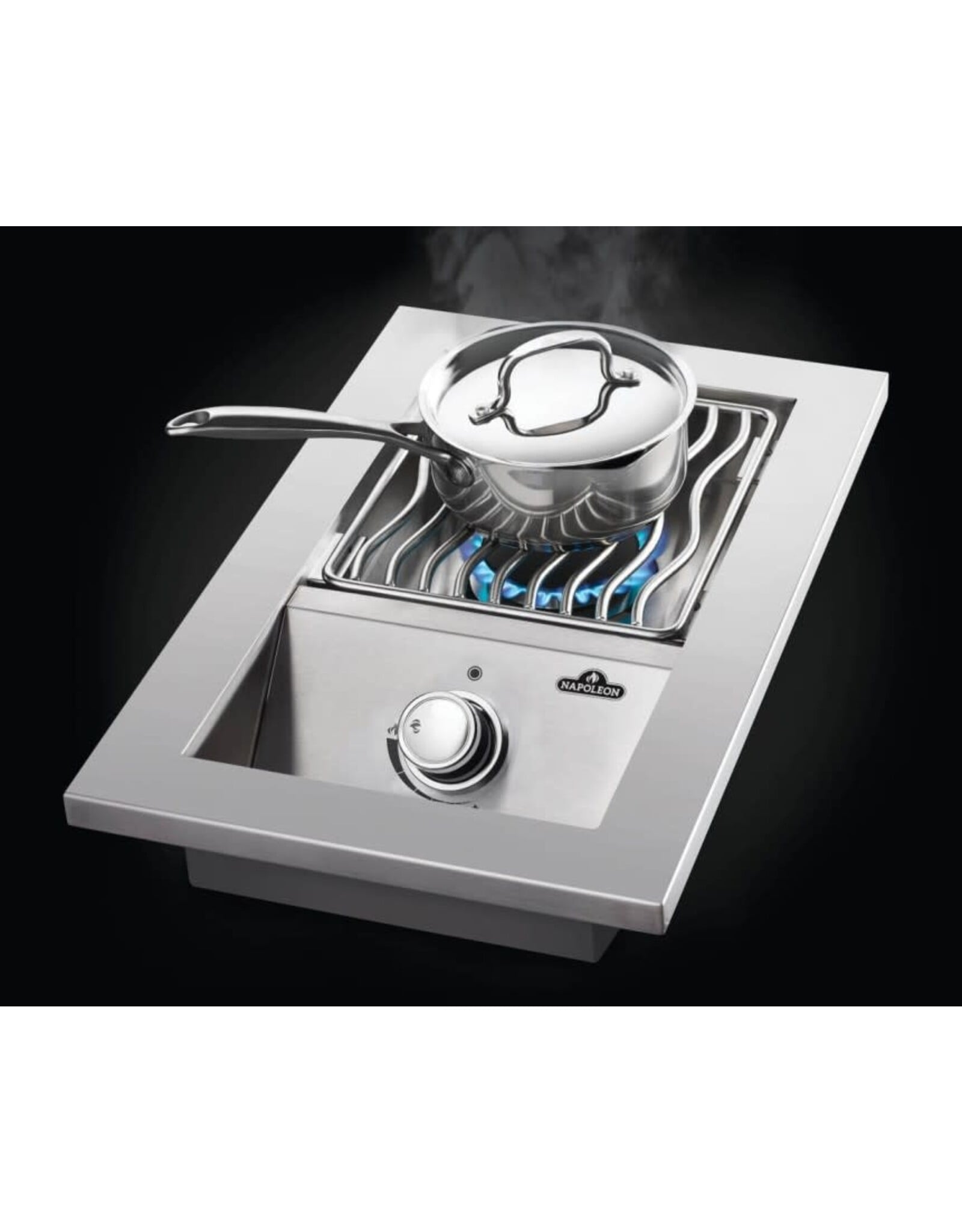 Napoleon Napoleon Built-in 500 Series Single Range Top Burner, Stainless Steel Cover - BI10RTNSS