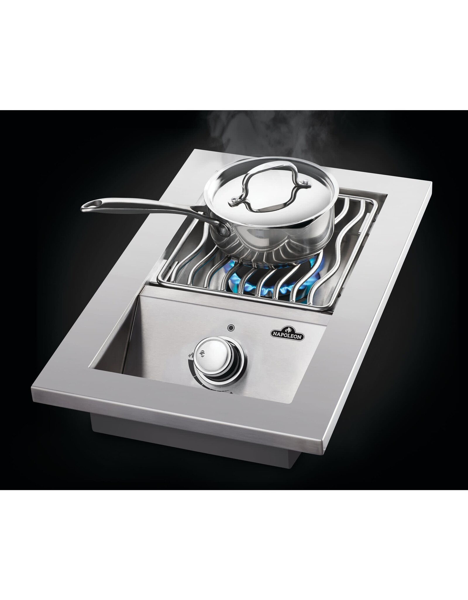 Napoleon Napoleon Built-in 500 Series Single Range Top Burner, Stainless Steel Cover - BI10RTPSS