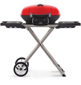 Napoleon Napoleon TravelQ 285X Portable Propane Gas Grill and Scissor Cart with Griddle, Red - TQ285X-RD-1-A