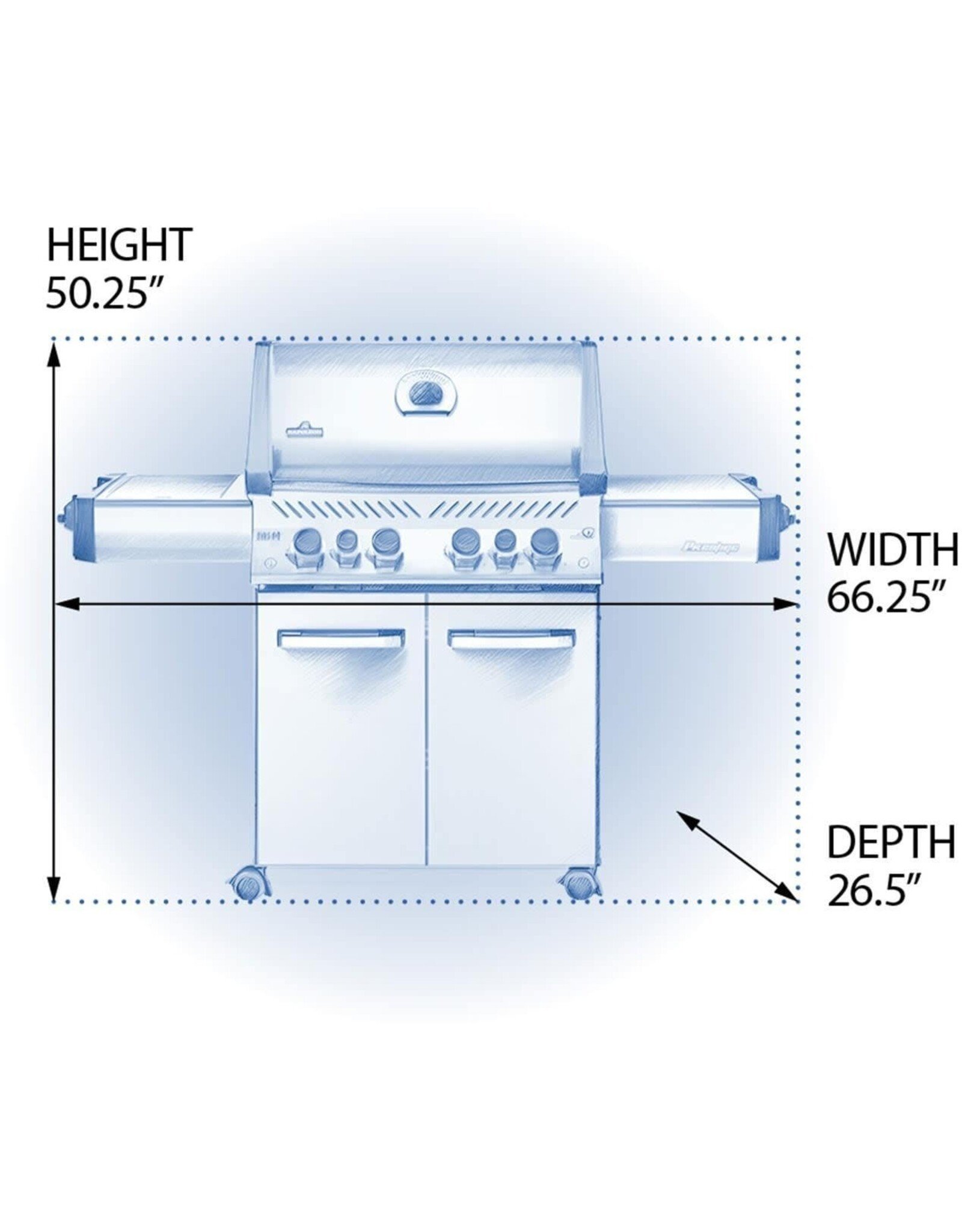 Napoleon Napoleon Phantom Prestige 500 Natural Gas Grill Bundle w/Cover, Charcoal Tray, Rotisserie Basket & Drip Trays