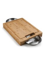 Napoleon Napoleon PRO Bamboo Cutting Board With Stainless Steel Bowls - 70012