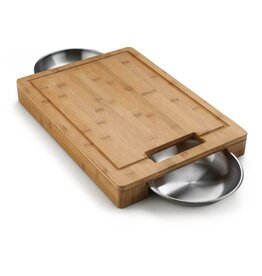 Napoleon Napoleon PRO Bamboo Cutting Board w/ Stainless Steel Bowls - 70012