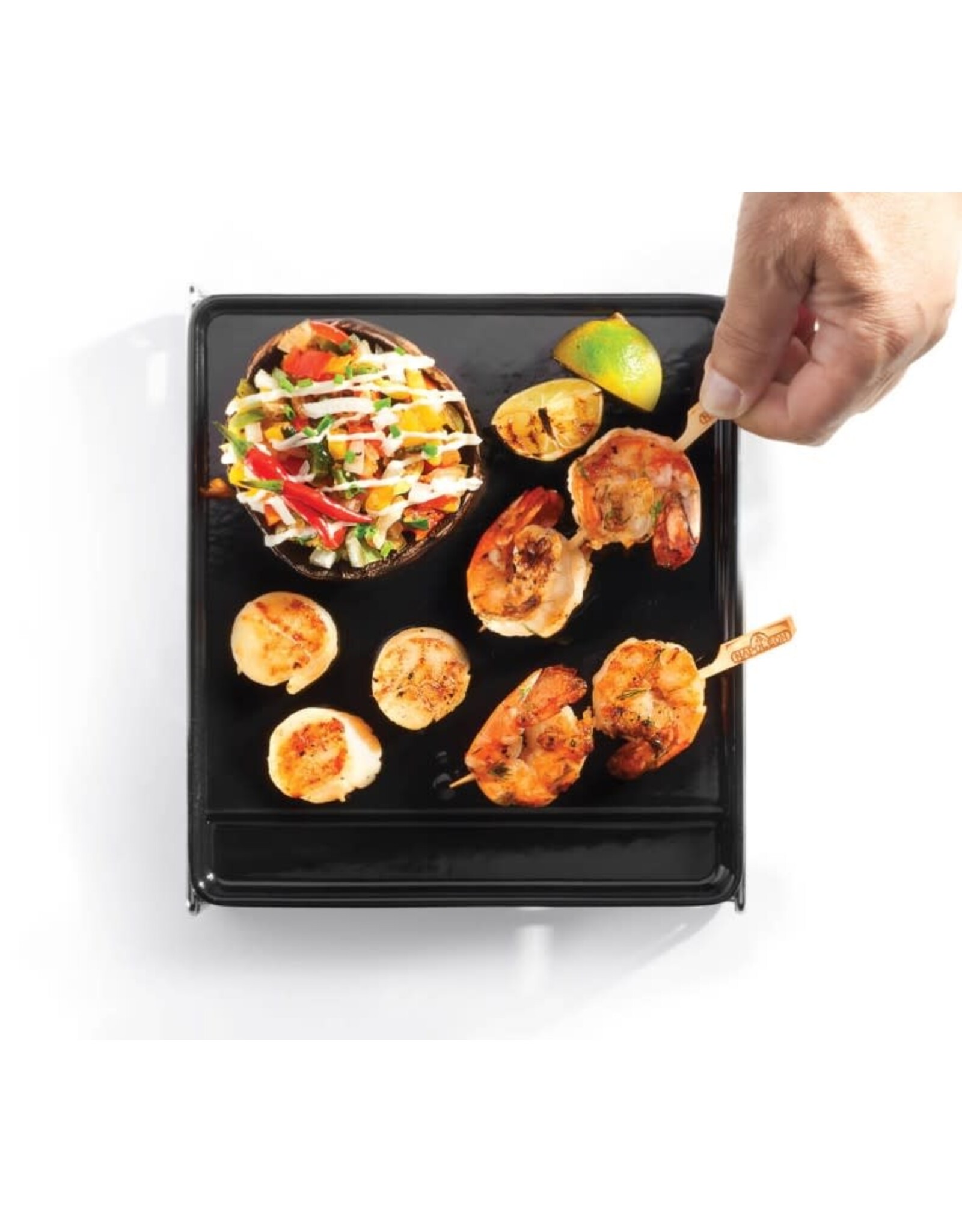 Napoleon Napoleon Porcelain-enameled Cast Iron Griddle with SS Rack for Small Sizzle Zone  (MP 4) - 56081