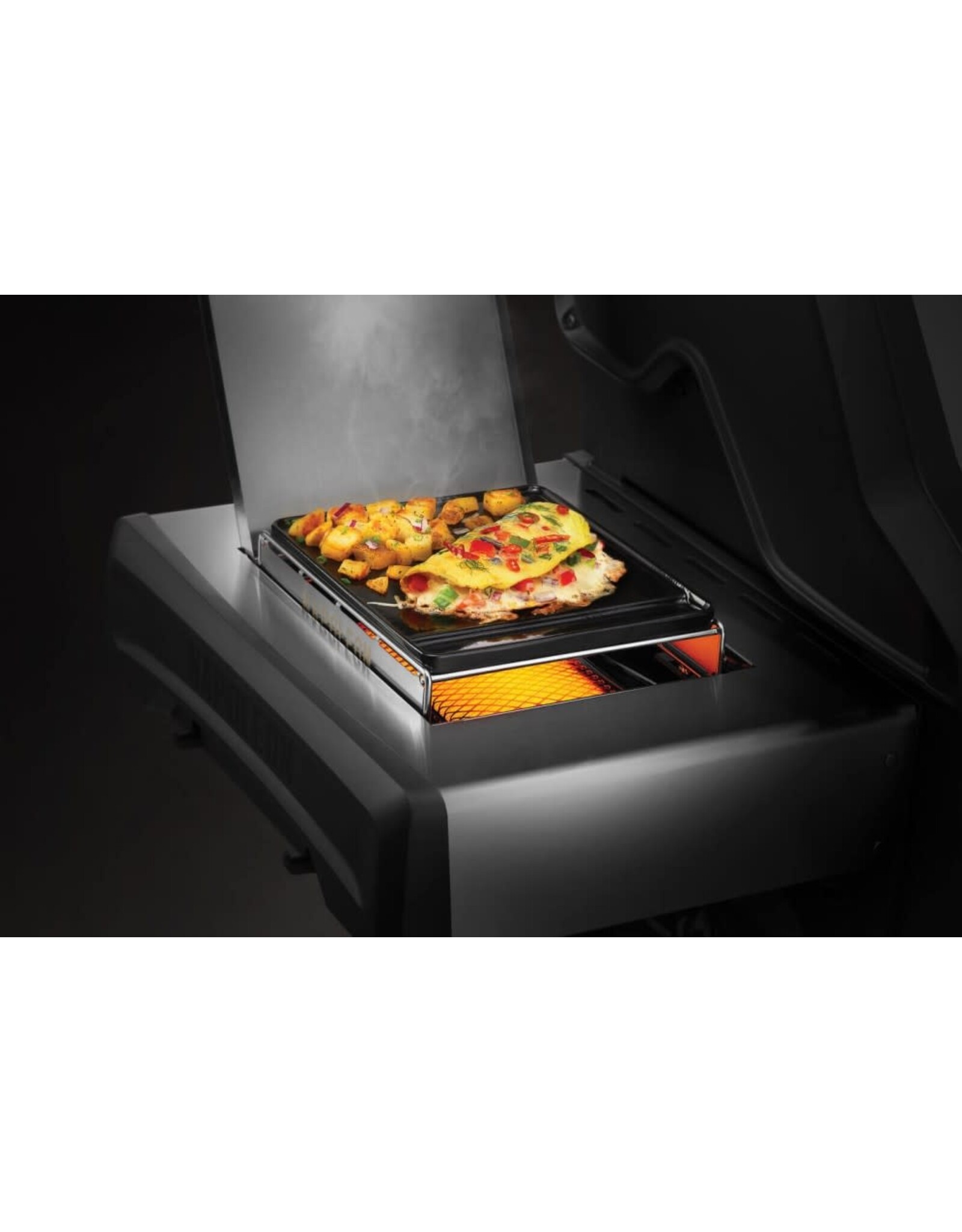 Napoleon Napoleon Porcelain-enameled Cast Iron Griddle with SS Rack for Small Sizzle Zone  (MP 4) - 56081
