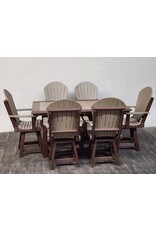 Legacy Outdor Furniture Legacy Fan Back Dining Height Swivel Chair For 30" High Table - TC1070