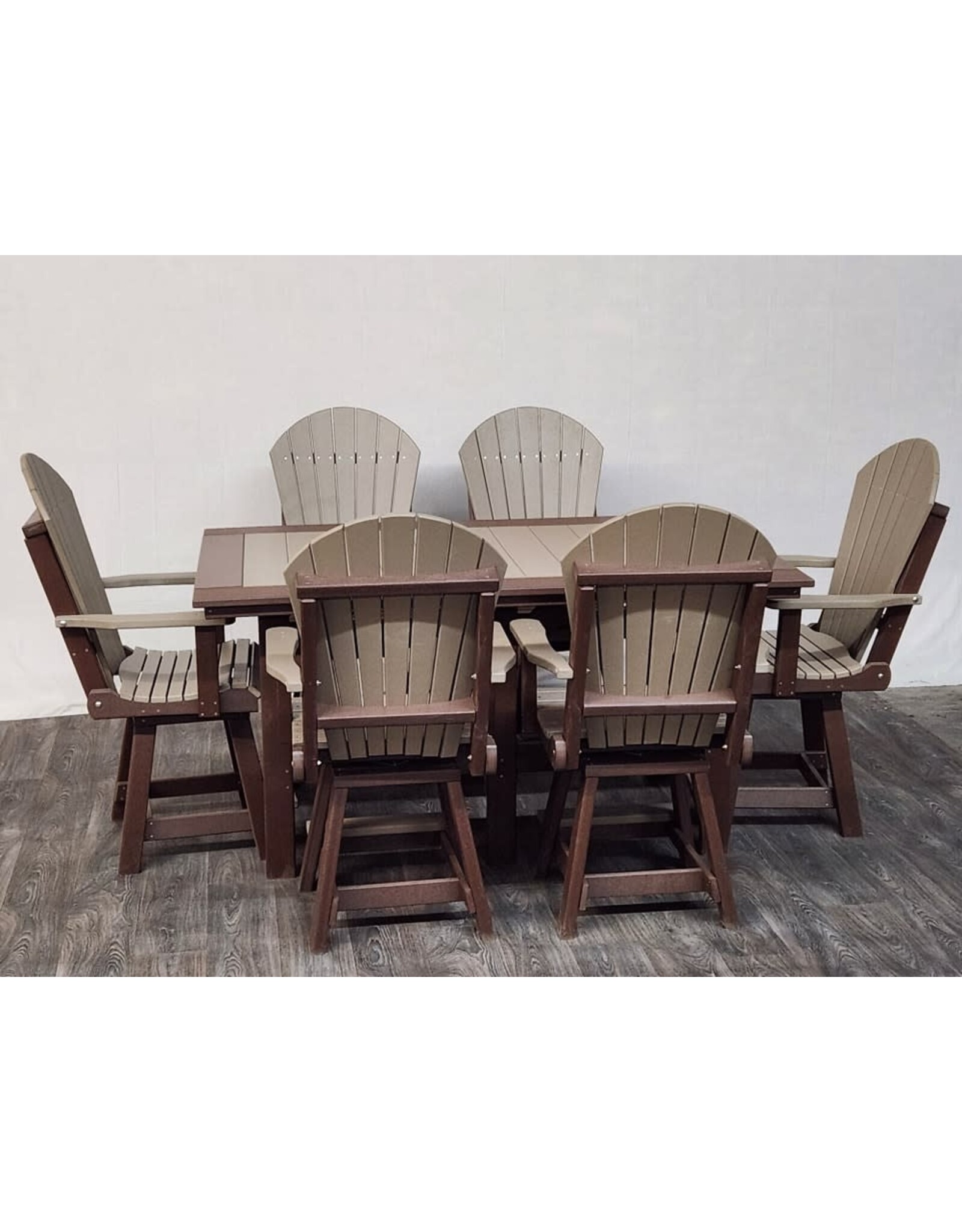Legacy Outdor Furniture Legacy Fan Back Dining Height Swivel Chair For 30" High Table - TC1070