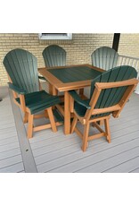 Legacy Outdor Furniture Legacy Fan Back Swivel Bar Height Chair For 39" High Bar Table - Single Step - TC1073