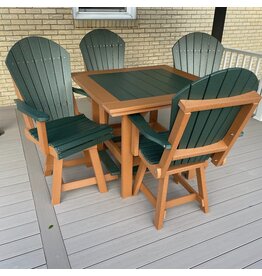 Legacy Outdor Furniture Legacy Fan Back Swivel Bar Height Chair For 39" High Bar Table - Single Step - TC1073