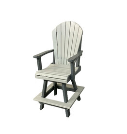 Legacy Outdor Furniture Legacy Fan Back Swivel Bar Height Chair For 42" High Bar Table - Wrap Around Step - TC1076