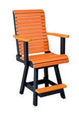 Legacy Outdor Furniture Legacy High Back Bar Height Swivel Chair For 42" High Table (Wrap Around Step) - TC1096