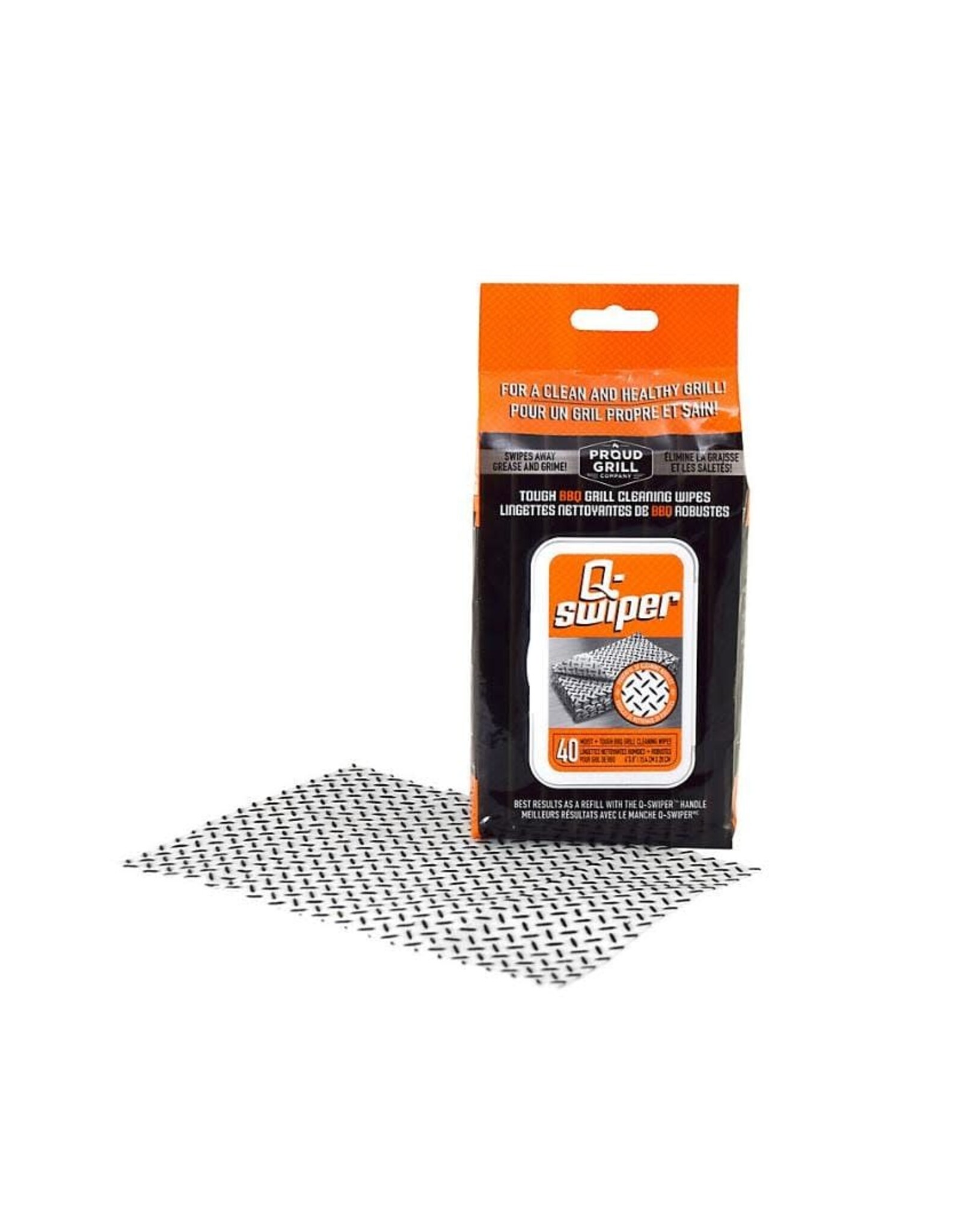 Q-Swiper Proud Grill Company Q-Swiper Grill Cleaning Wipes 40ct - 2400C