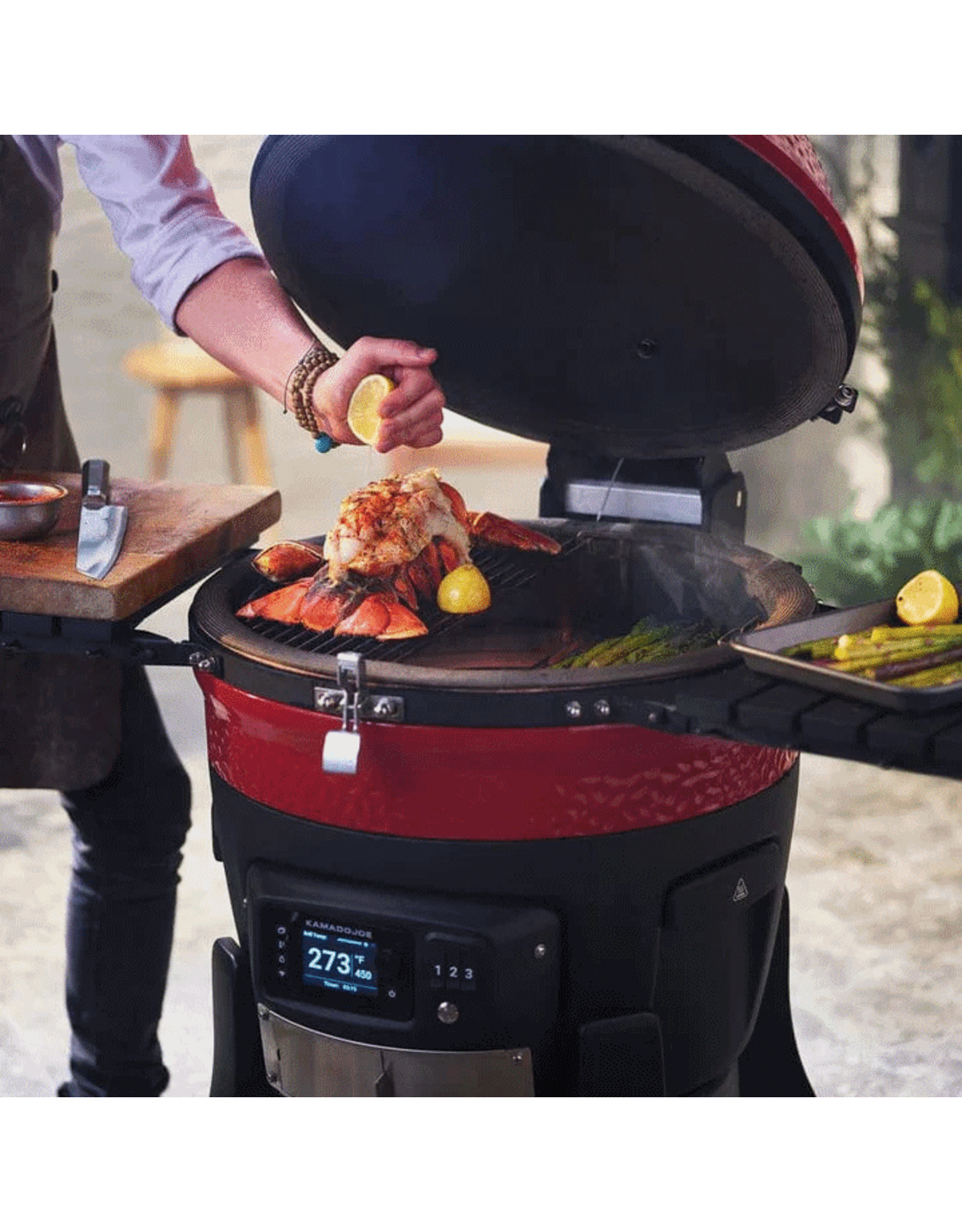 Kamado Joe Kamado Joe Konnected Joe Digital Charcoal Grill and Smoker with Auto-Ignition and Temperature Control - KJ15041123