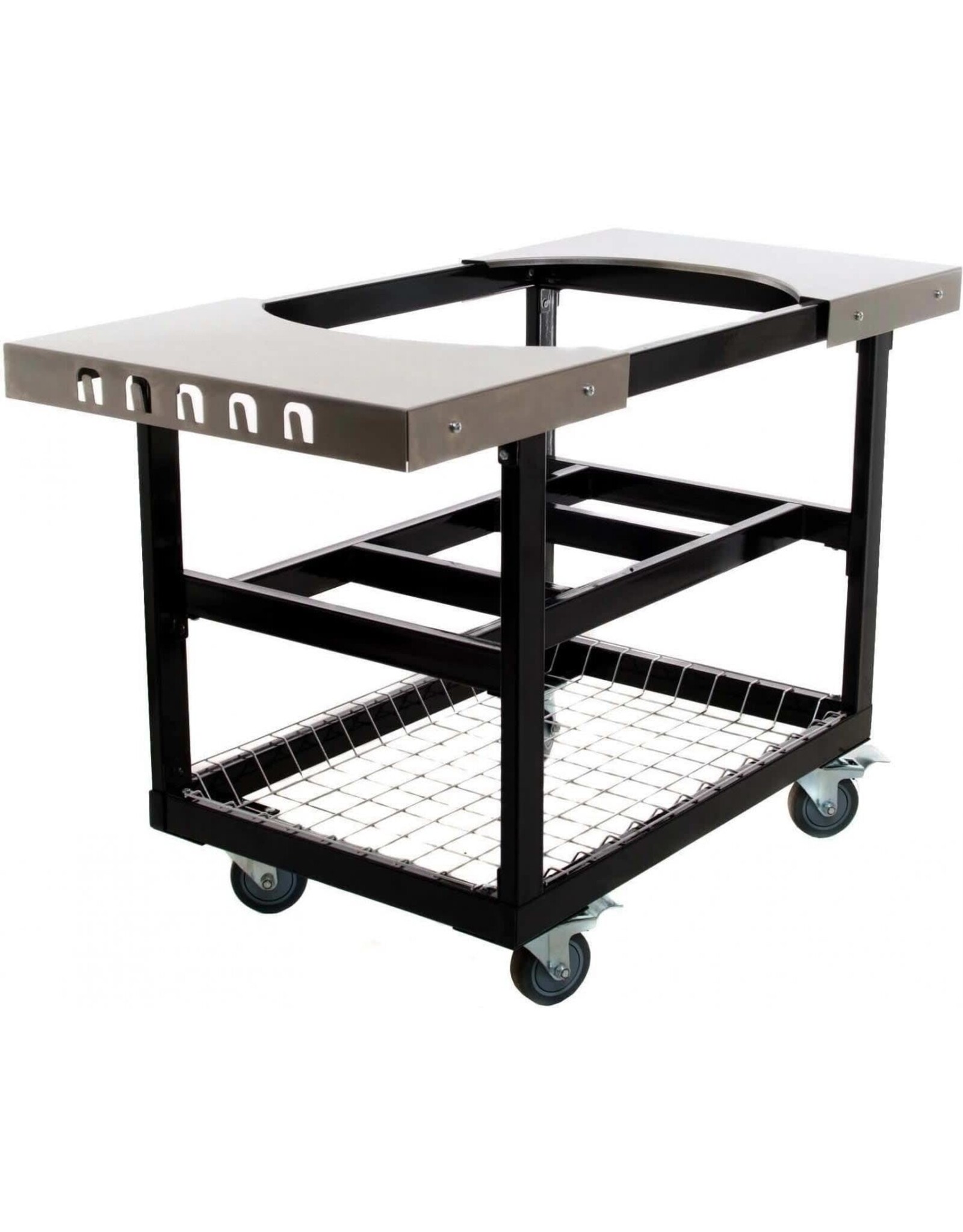 Primo Ceramic Grills Primo Cart Base with Basket and SS Side Shelves for XL 400, LG 300 - PG00370