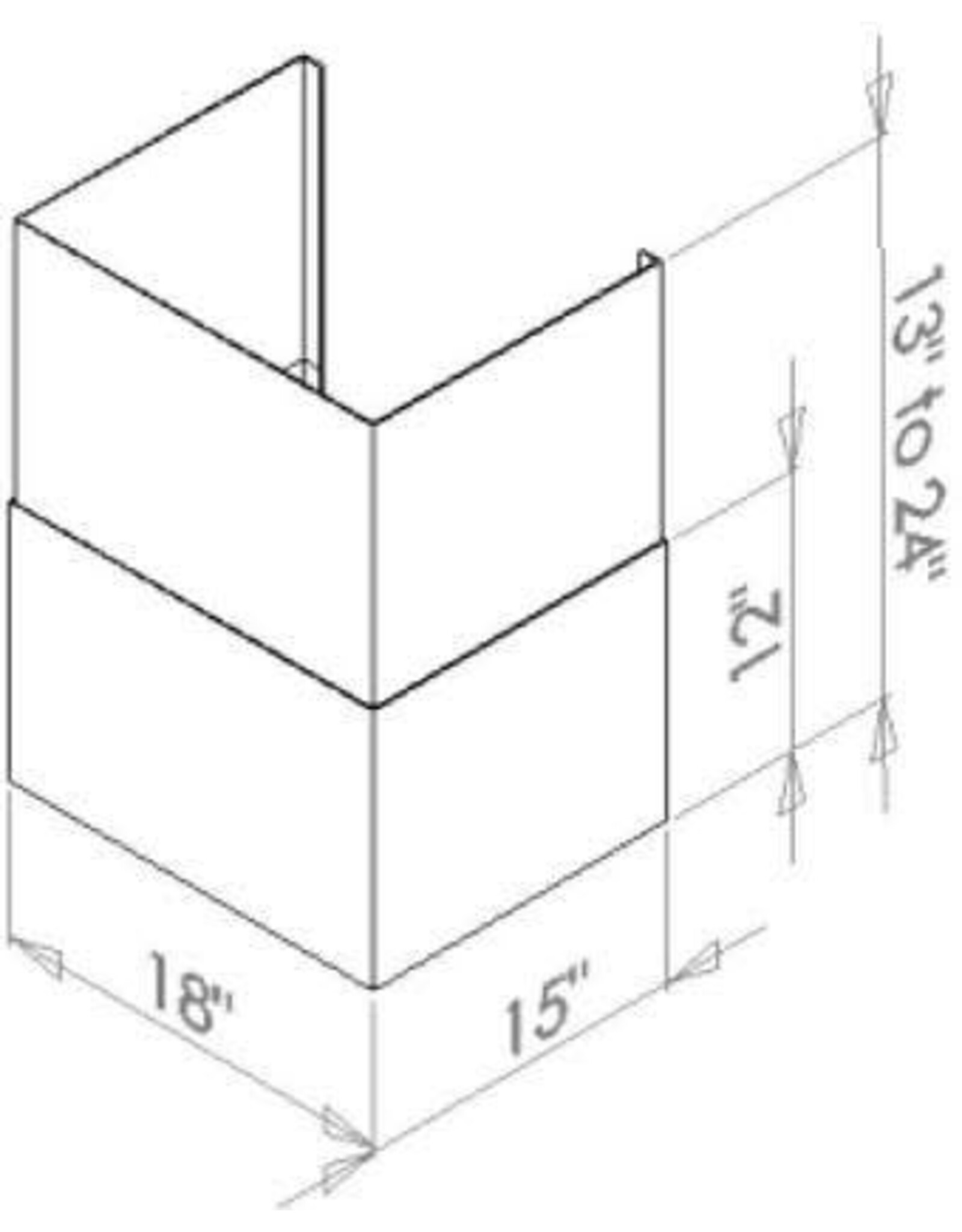 Tradewind Trade-Wind Telescoping Single Exhaust Duct Cover For 9 to 10 Foot Ceilings - DC7201S