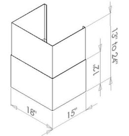 Tradewind Trade-Wind Telescoping Single Exhaust Duct Cover For 9 to 10 Foot Ceilings - DC7201S