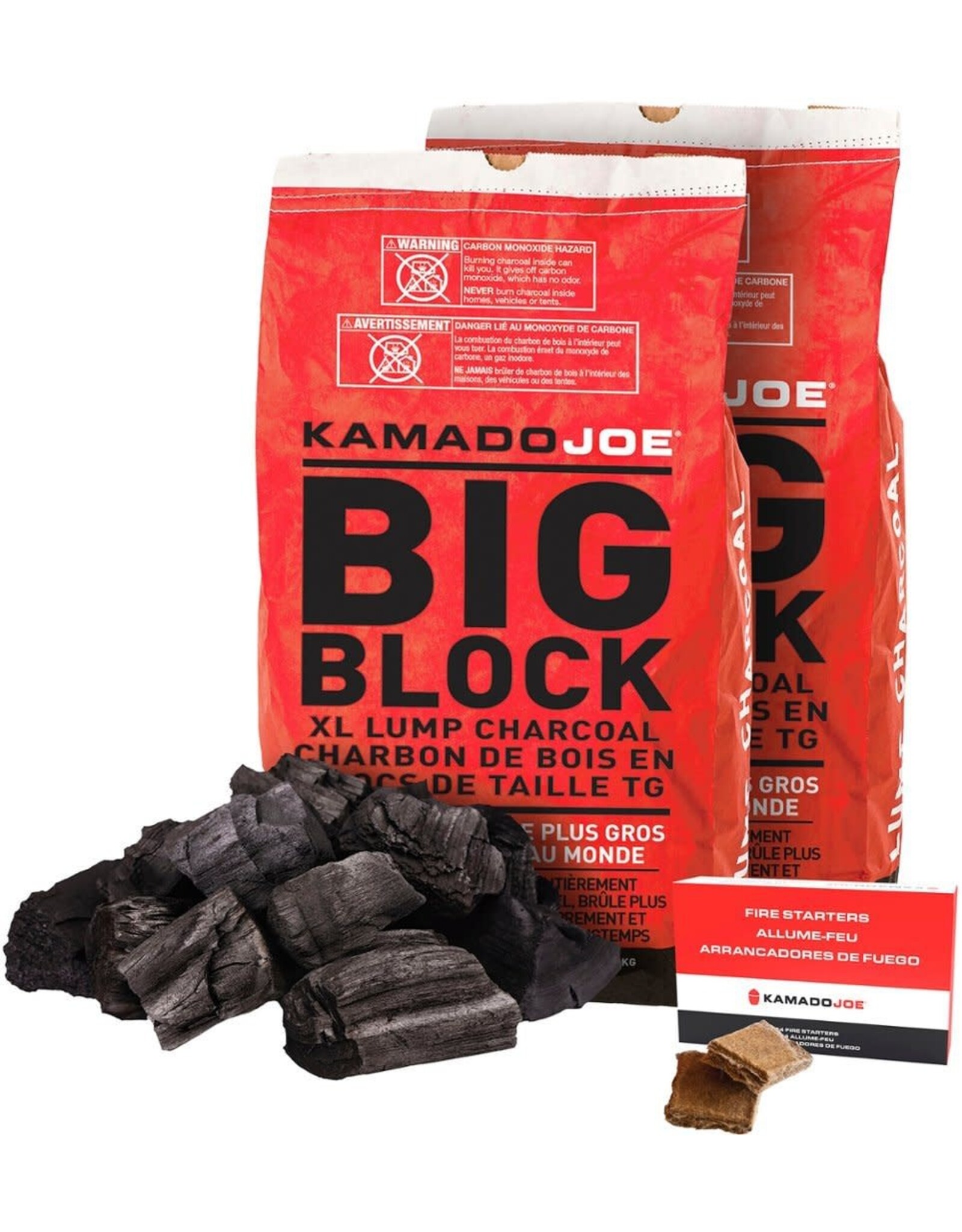 Kamado Joe Kamado Joe Two Bags Lump Charcoal + 1 box Fire Starter - CHARFSPKG