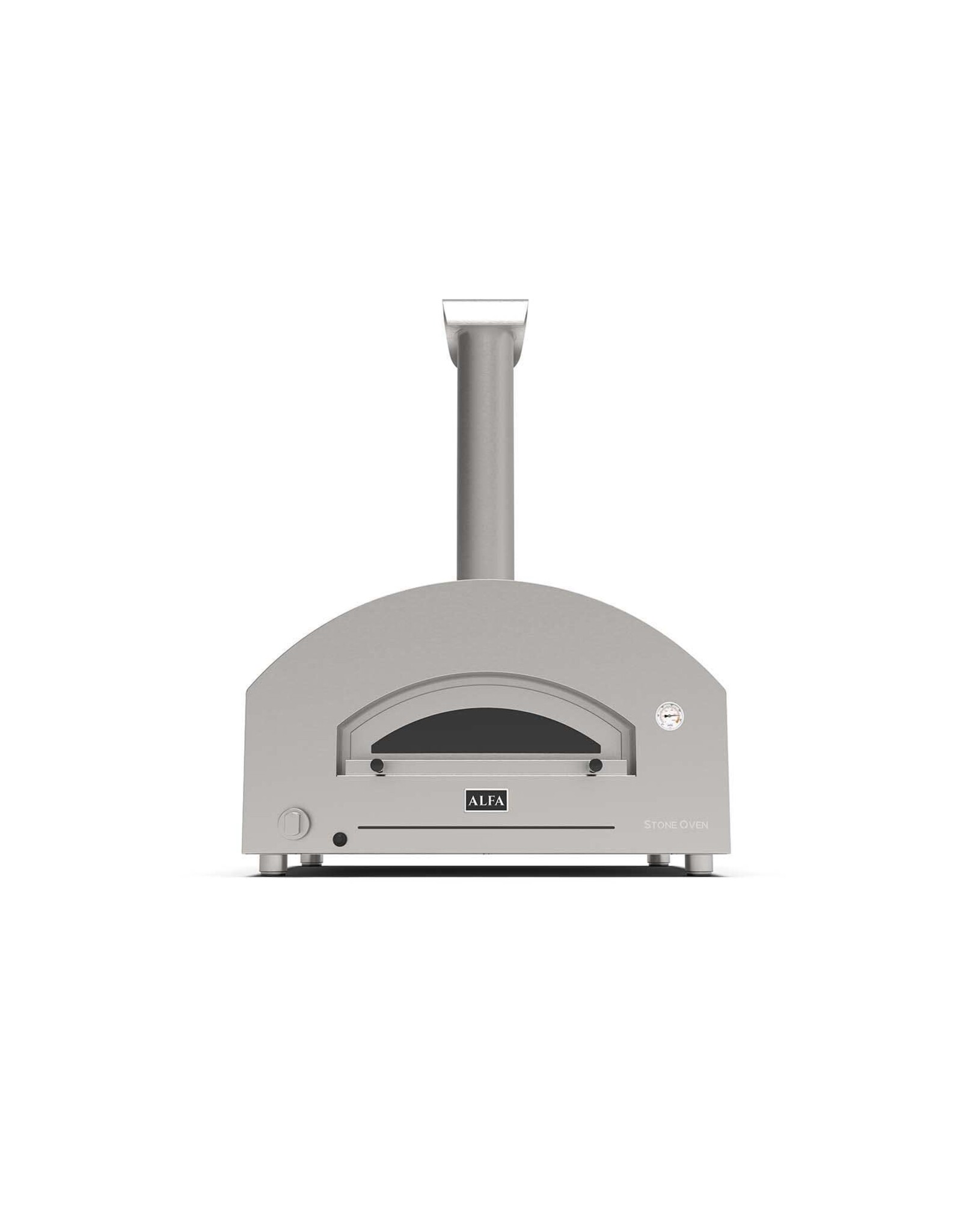 Alfa Pizza Ovens Alfa Futuro 4 Pizze Gas Pizza Oven - Silver Black - FXFT-4P-MSB-U