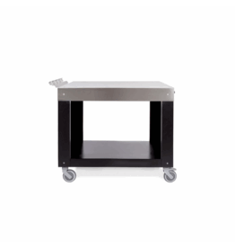 Alfa Pizza Ovens Alfa 28-Inch Stainless Steel Multi-Functional Base & Prep Station - Silver Black - ACTAVO-MINI-SBL