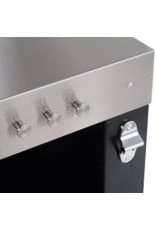 Alfa Pizza Ovens Alfa 28-Inch Stainless Steel Multi-Functional Base & Prep Station - Silver Black - ACTAVO-MINI-SBL