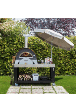 Alfa Pizza Ovens Alfa 28-Inch Stainless Steel Multi-Functional Base & Prep Station - Silver Black - ACTAVO-MINI-SBL