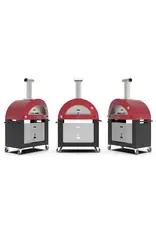 Alfa Pizza Ovens Alfa Moderno 3 Pizze Gas Pizza Oven - Antique Red - FXMD-3P-MROA-U