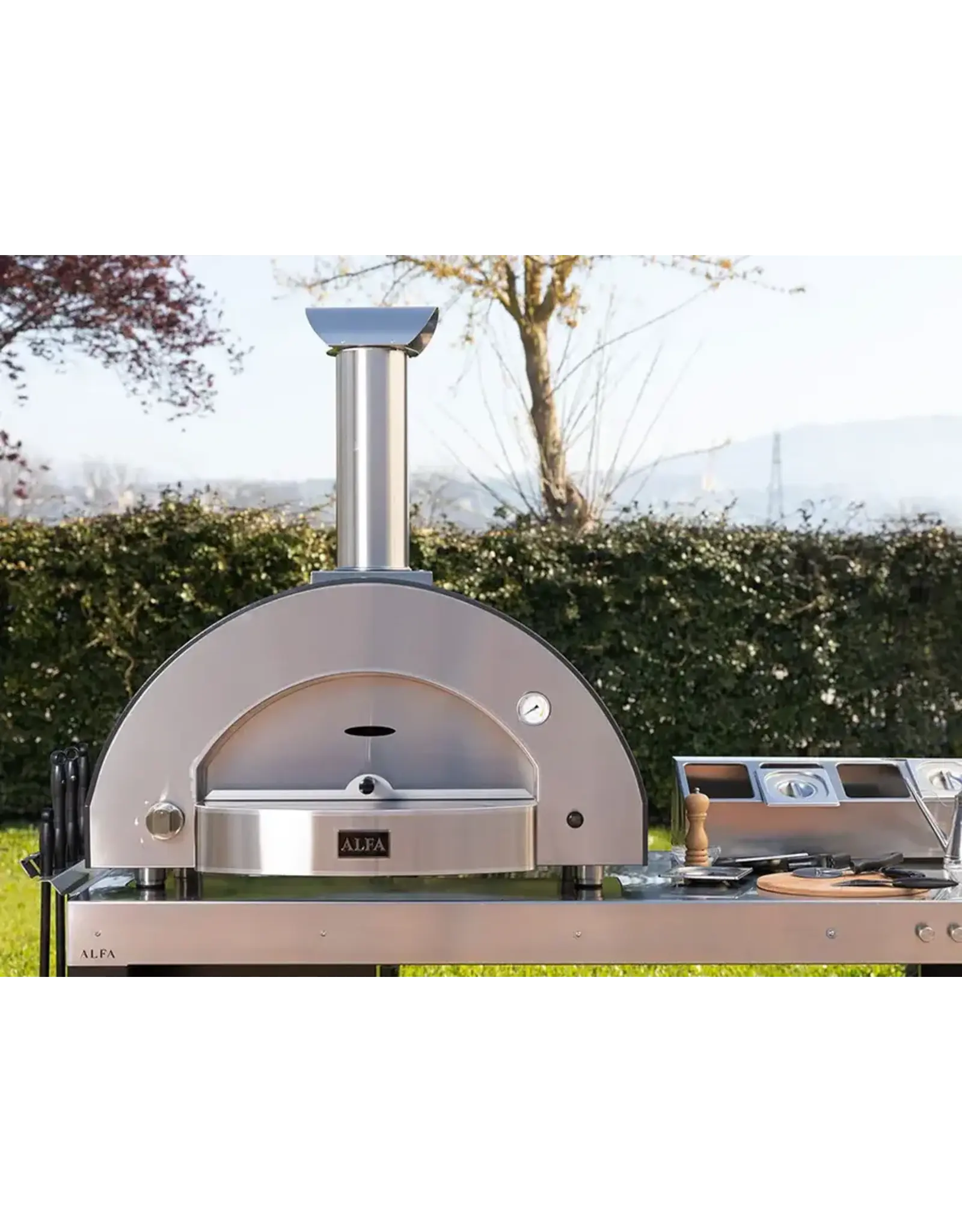 Alfa Pizza Ovens Alfa 4 Pizze - Gas - Ardesia Grey NG - FXCL-4P-MGRA-U