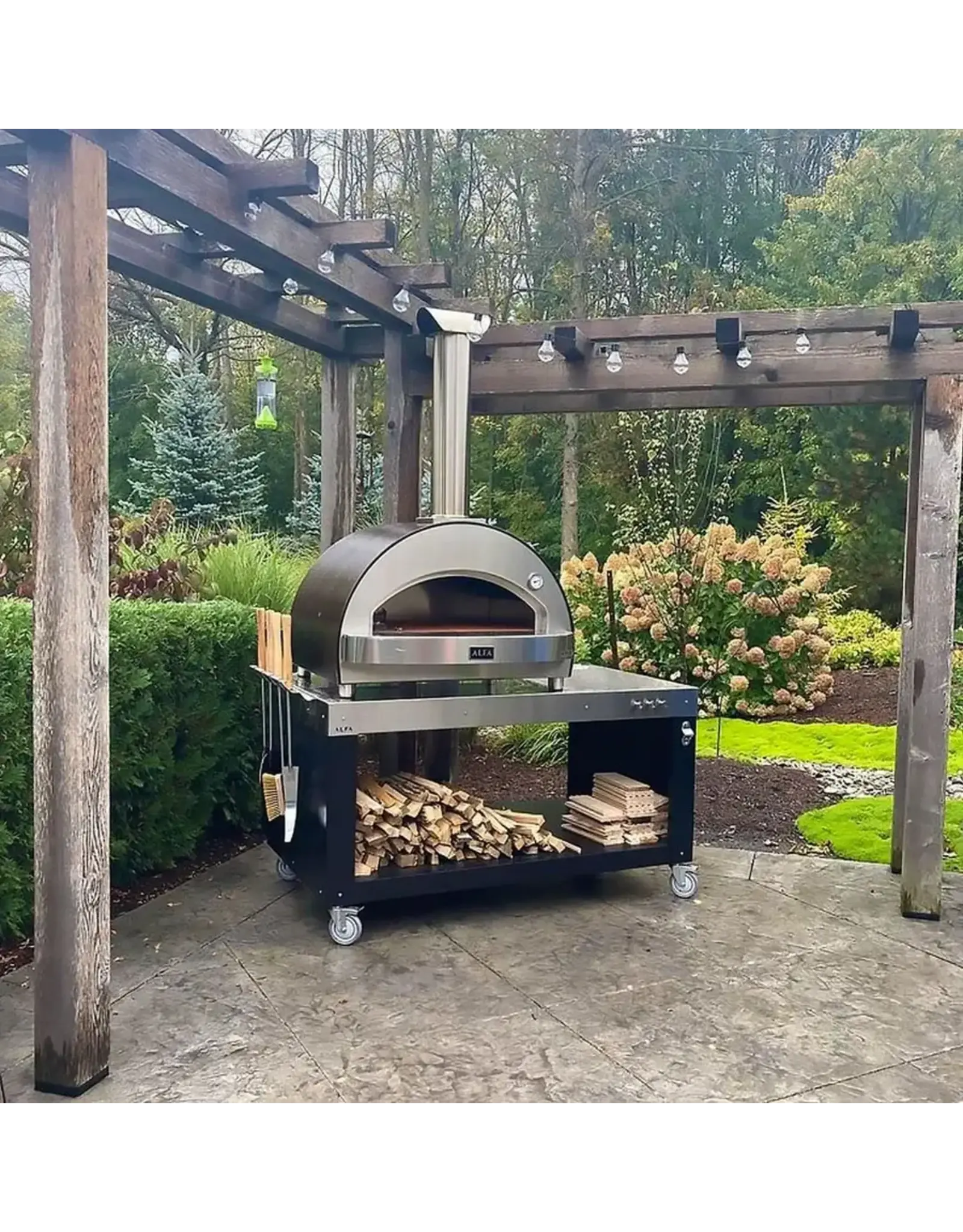 Alfa Pizza Ovens Alfa 4 Pizze 31-Inch Outdoor Wood-Fired Countertop Pizza Oven - Copper