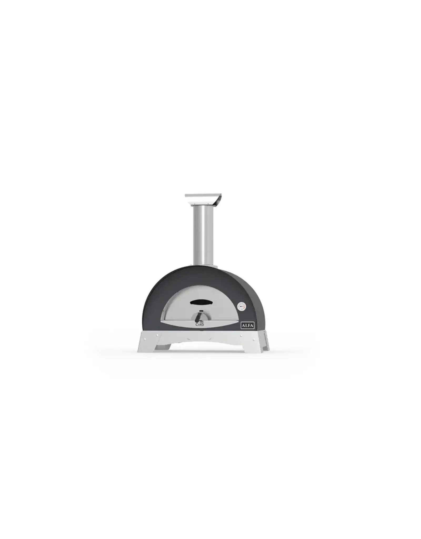 Alfa Pizza Ovens Alfa Ciao 27-Inch Wood Fired Countertop Pizza Oven In Silver Gray - FXCM-LGRI-T-V2