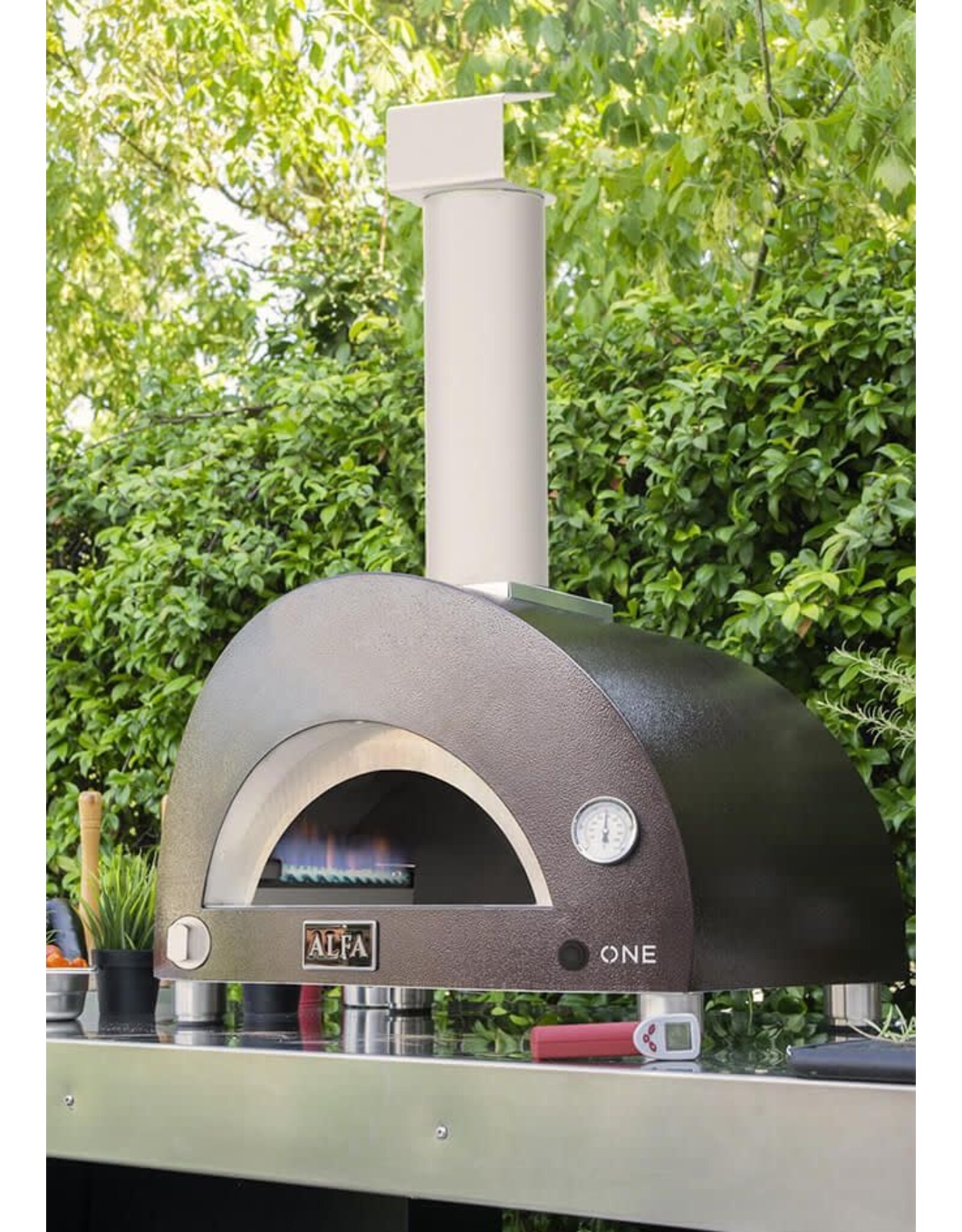 Alfa Pizza Ovens Alfa Moderno 1 Pizze Countertop Propane Gas Pizza Oven Copper -  FXMD-1P-GRAM-U