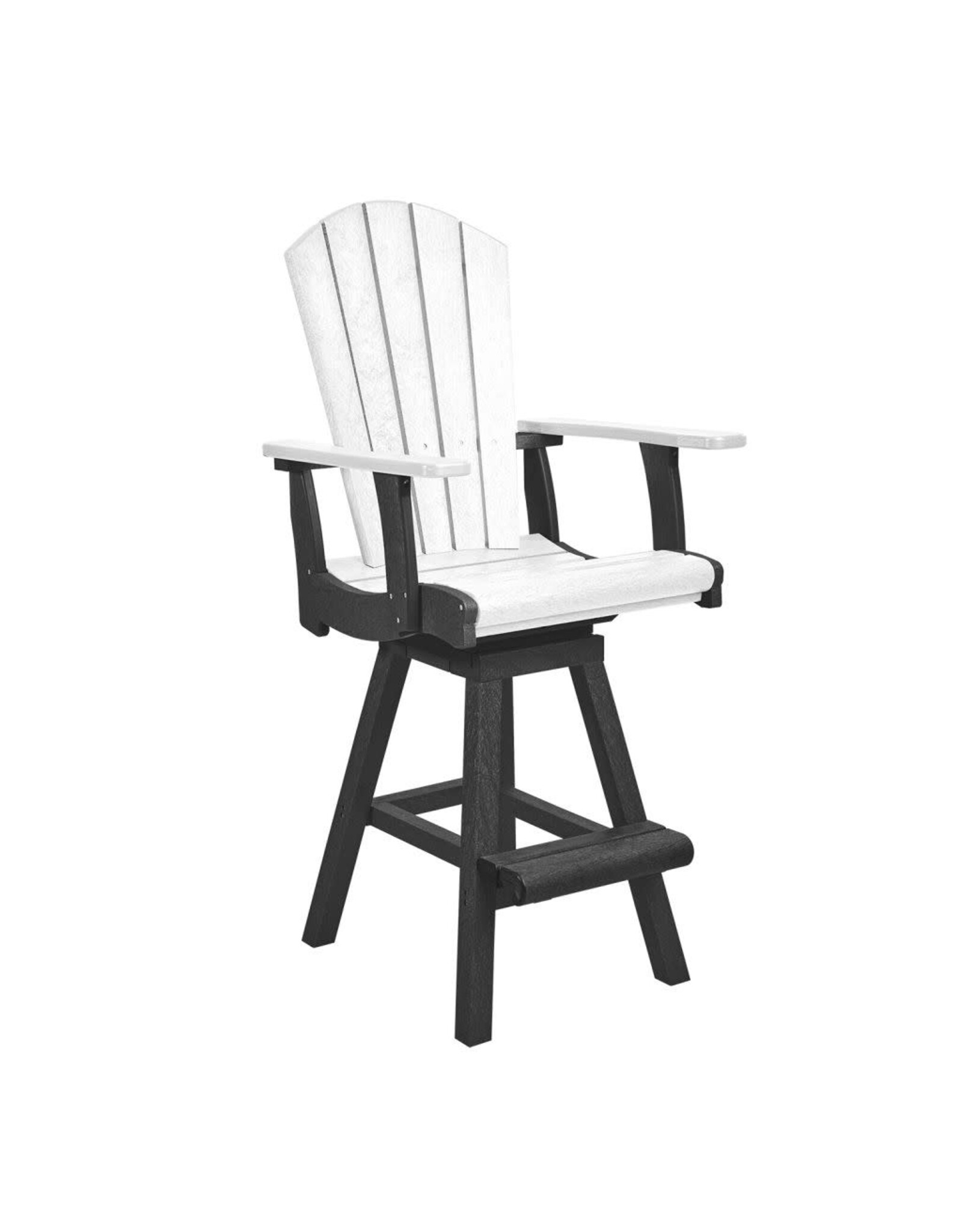 C.R. Plastic Products C. R. Plastic Products Swivel Pub Arm Chair - C25