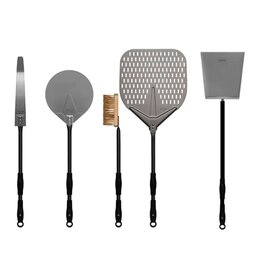 Alfa Pizza Ovens Alfa 48" 5Pc Wood Large Peel Kit (Lg Peel, Turner, Brush, Rake, Scoop) - AC-5PCLWPEELSET