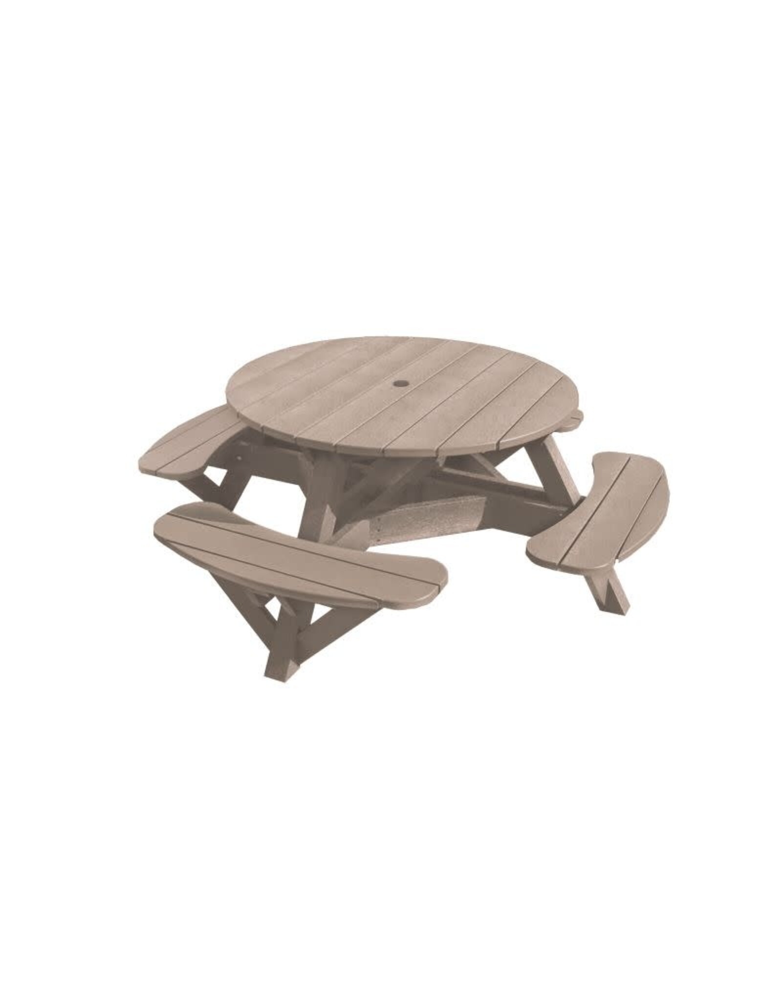 C.R. Plastic Products C. R. Plastic Products 51" Round Picnic Table - T50
