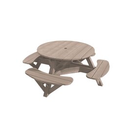 C.R. Plastic Products C. R. Plastic Products 51" Round Picnic Table - T50