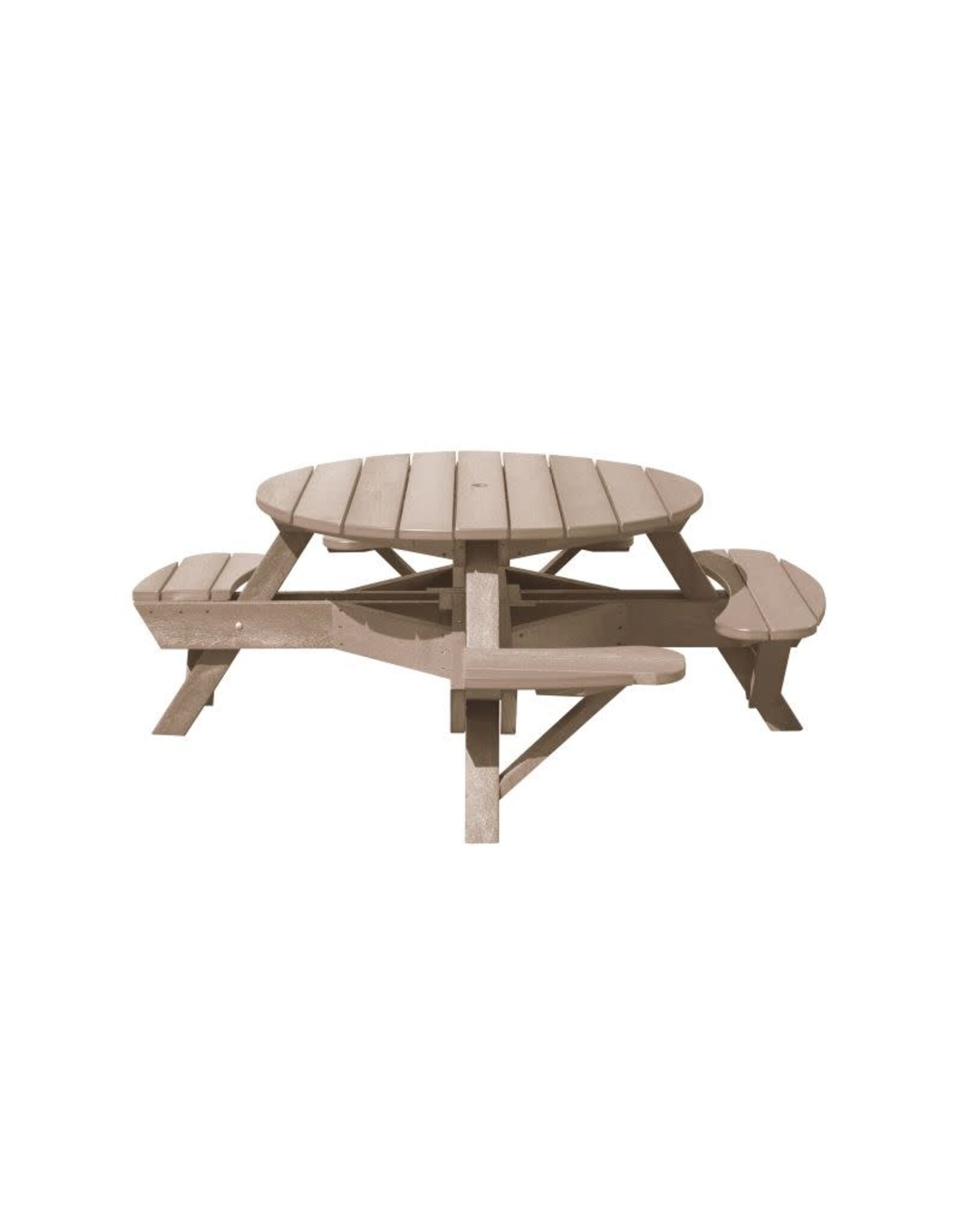 C.R. Plastic Products C. R. Plastic Products 51" Round Picnic Table - Wheelchair Accessible - T50WC