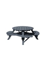 C.R. Plastic Products C. R. Plastic Products 51" Round Picnic Table - Wheelchair Accessible - T50WC