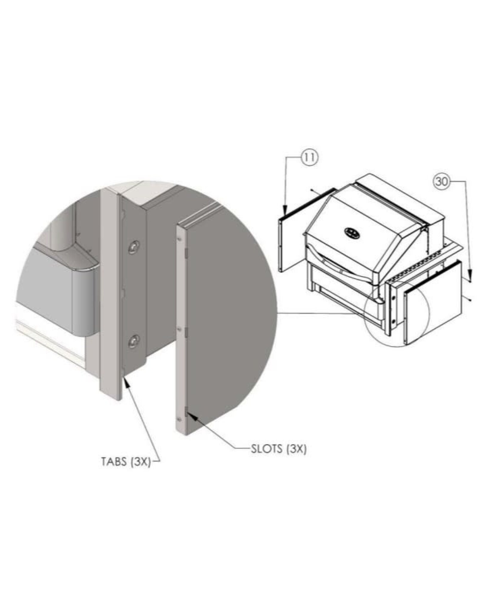 Memphis Grills Memphis Grills Heat Shield Kit for Beale Street Built-In Grill - BGBHSK