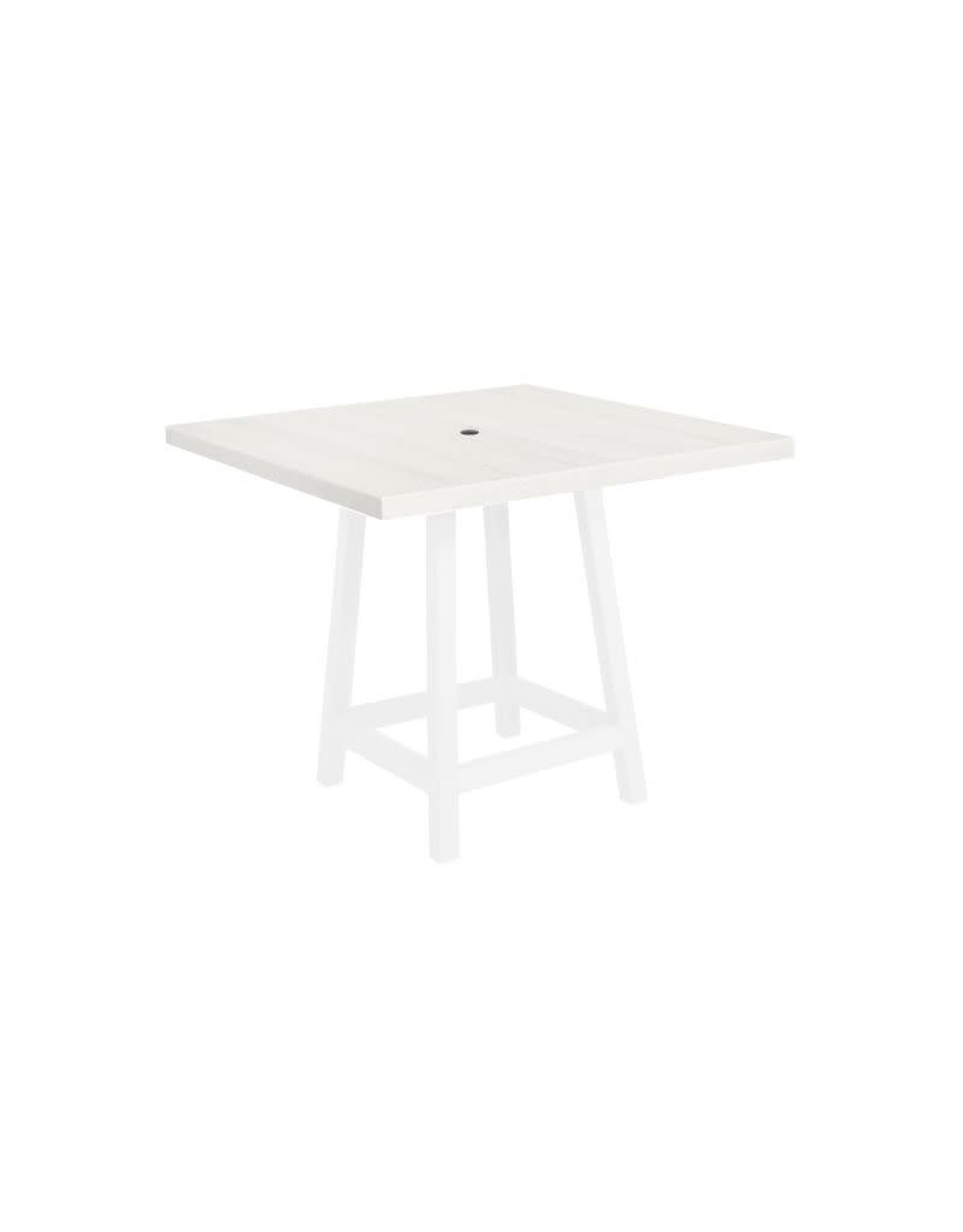 C.R. Plastic Products C. R. Plastic Products 40" Square Pub Table Top w/ Hole - TT13