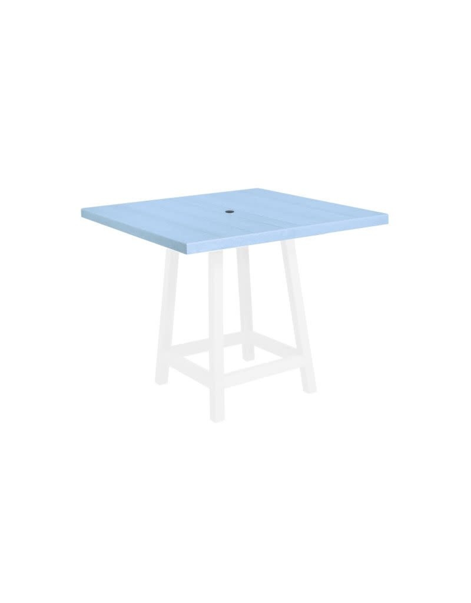 C.R. Plastic Products C. R. Plastic Products 40" Square Pub Table Top w/ Hole - TT13