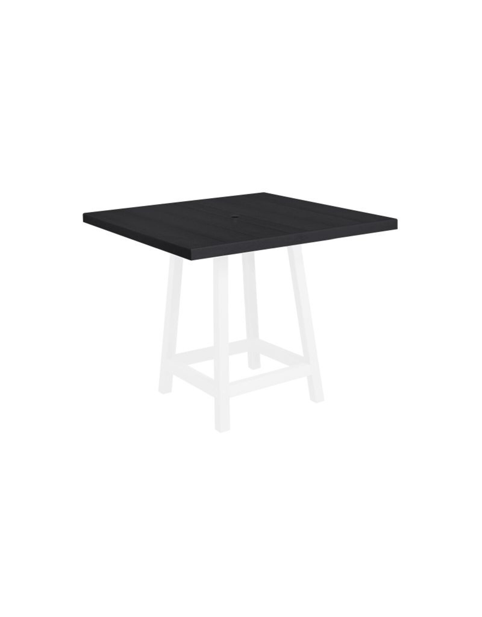 C.R. Plastic Products C. R. Plastic Products 40" Square Pub Table Top w/ Hole - TT13