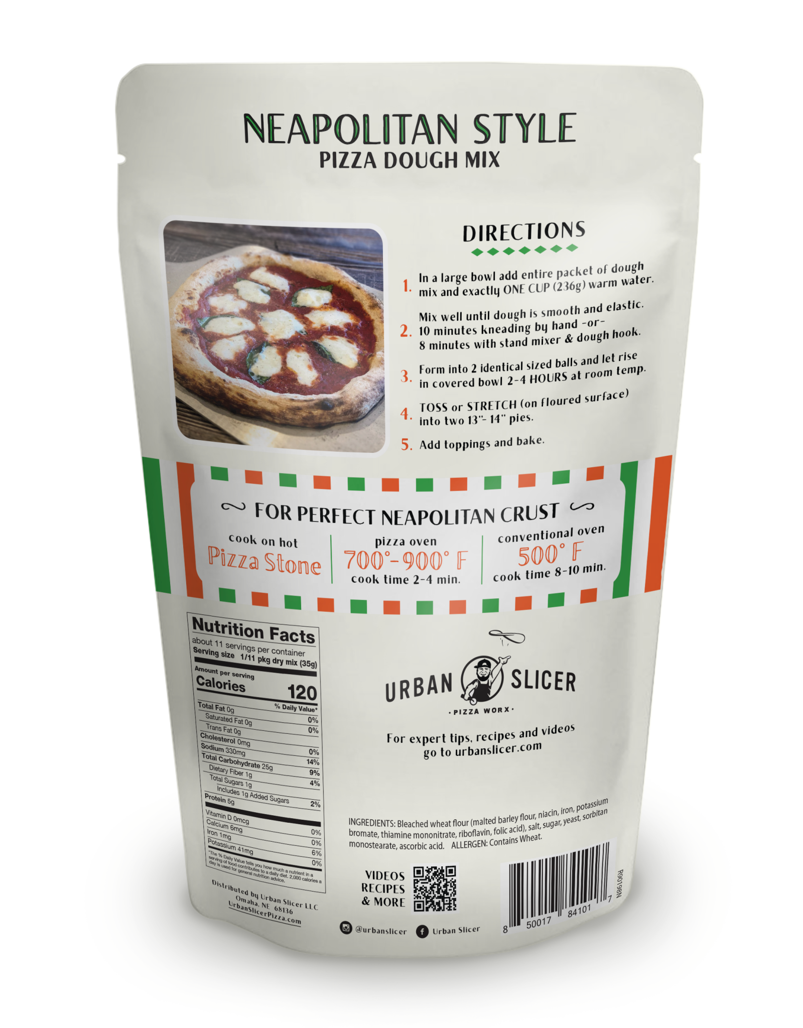 Urban Slicer Pizza Worx Urban Slicer Pizza Worx Neapolitan Style Pizza Dough Mix 13.4 Oz - 84101