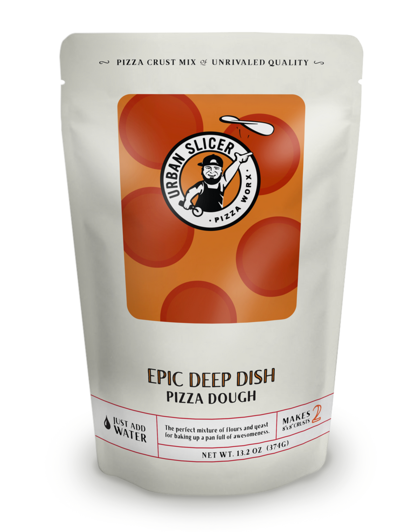 Urban Slicer Pizza Worx Epic Deep Detroit Style Dish Pizza Dough Mix 13.4 Oz - 84102